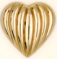 M260 High Dome Gold Heart Charm