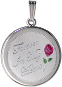 CR105 Forever in my heart cremation container necklace