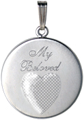 CR117 My beloved with heart cremation container pendant