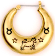 M1200 Zodiac Hollow Hoop Earrings
