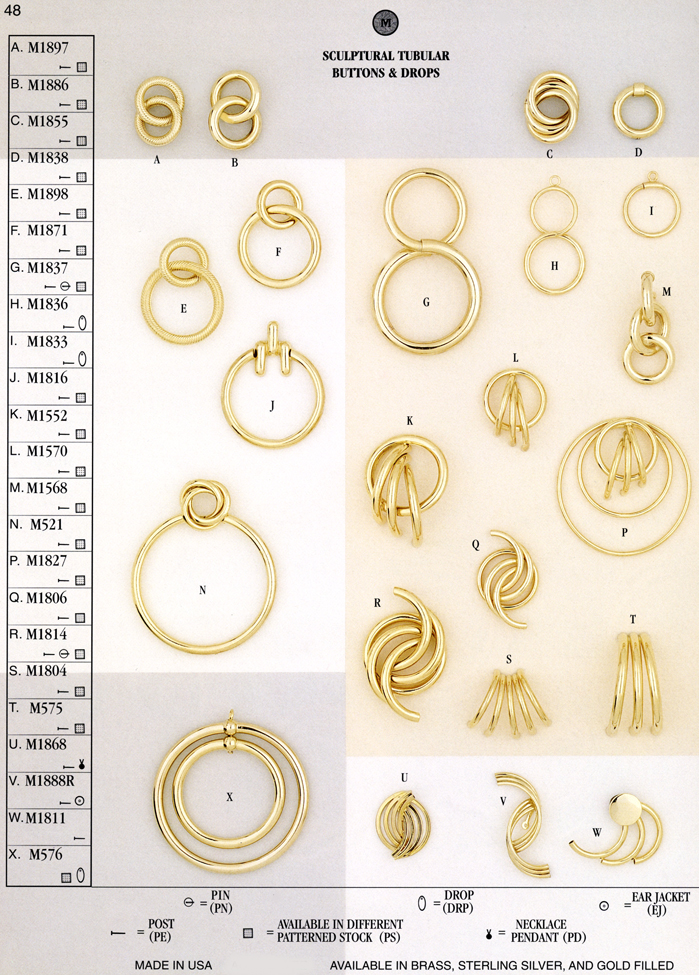 pg 48 sculptural tubular hoop earrings
