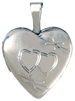 L2502 two hearts brite cuts heart locket