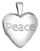 L2507 10mm peace heart locket