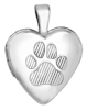 L2523 pet paw heart locket
