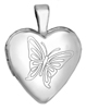 L2626 butterfly 10mm heart locket