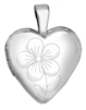 L2527 flower 10mm heart locket