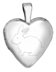 L2528 bunny 10mm heart locket