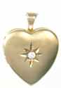 gold 13mm locket with stone