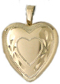 gold heart locket with heart