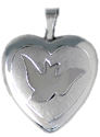 13mm heart dove locket