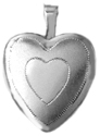 13mm heart locket with heart