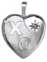 hugs and kisses 13mm heart locket