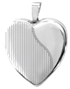L3020 lined 13mm heart locket