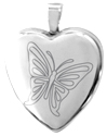 L3029 butterfly childs heart locket
