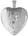 L3033 13mm butterfly heart locket
