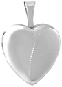 L3038 satin polish 13mm heart locket