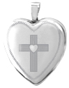 L3041 cross with heart locket