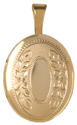 L6503 oval center with flowers 13 oval locket