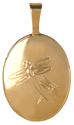 L6506 13mm oval locket with dragonflies