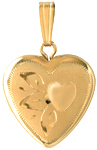 L4068 heart with brite cuts locket