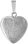 L4108 angel wings heart locket
