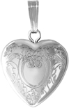 L4120 scrolled heart locket