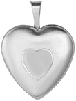 16mm embossed heart on heart locket