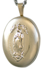 gold guadalupe oval locket