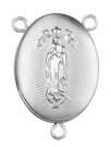 silver guadalupe rosary locket center