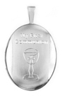 16mm oval communion locket