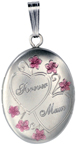 L7125K/E Forever Mum with flowers oval locket