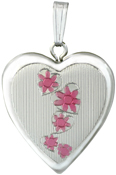 L5155E hearts with flowers heart locket
