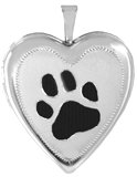 L5236CRE paw with color pet locket
