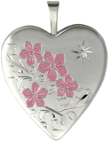 L5245E floral heart locket