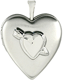 sterling heart with arrow heart locket