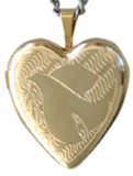 gold dove heart locket