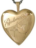 gold godmother heart locket