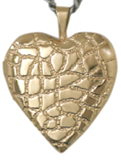 L5036 Reptile pattern heart locket