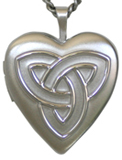 embossed trinity 20mm heart locket