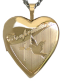 gold confirmation heart locket