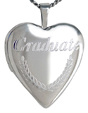 L5106 sterling graduate heart locket