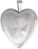 L5153 rays 20mm sterling heart locket
