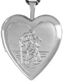 L5154 St Christopher heart locket