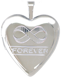 L5169 Infinity symbol heart locket
