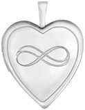 L5179 sterling infinity symbol heart locket