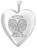 L5183 wings with halo heart locket