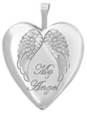 L5186A heart locket with wings