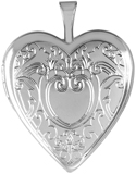 L5241 scroll heart locket
