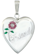 L5251E Friend heart locket