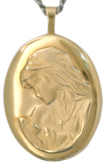 L8004 mother and child oval locket